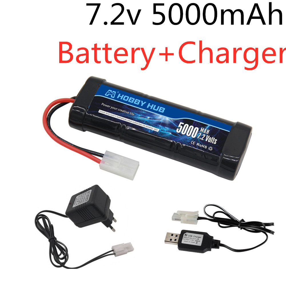 Rc Hobby Grade Car - 7.2V 5000mAh Ni-Mh-batterij met Tamiya-stekker met