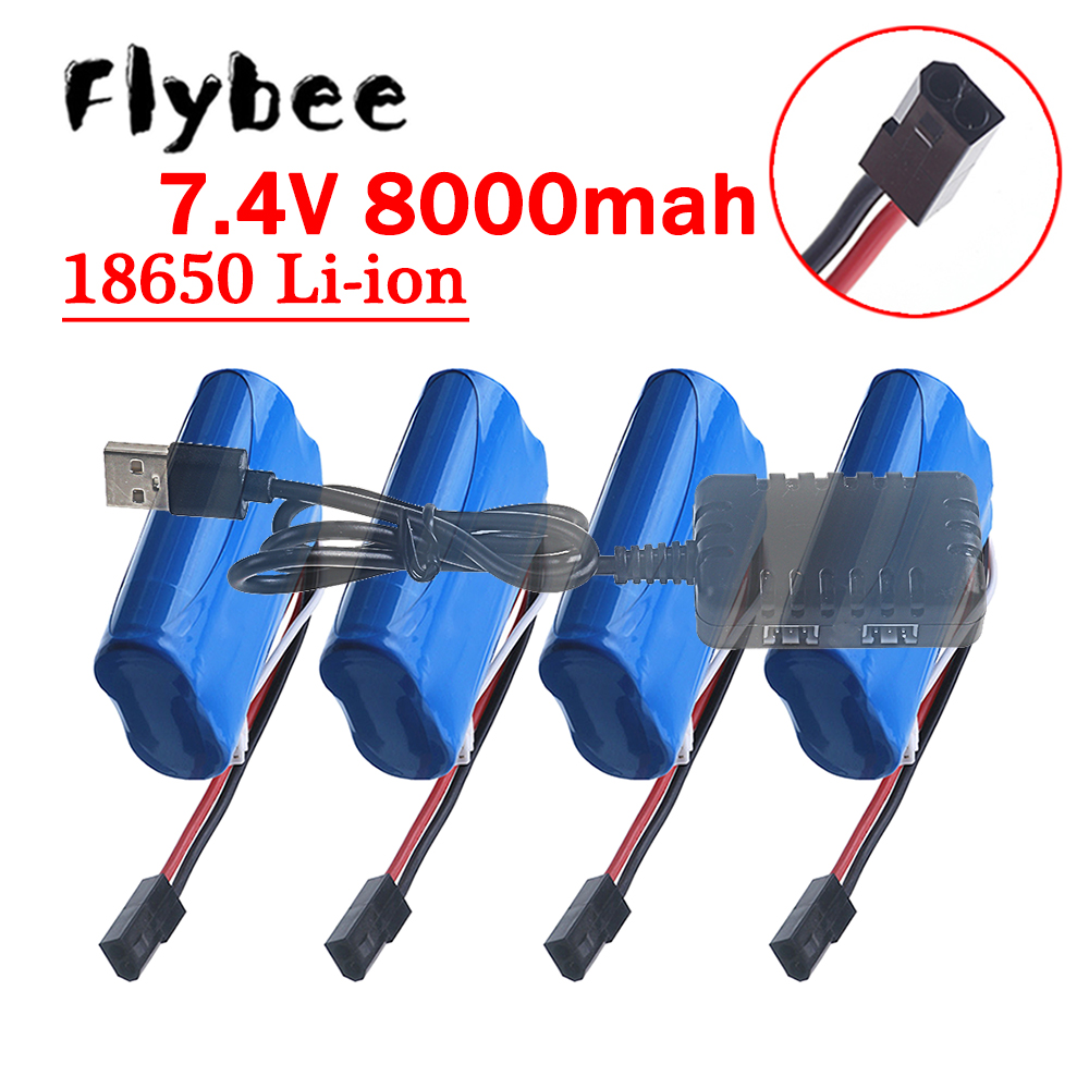 Rc Hobby Room - (5500 Plug) 18650 7.4V 8000Mah Batterij,