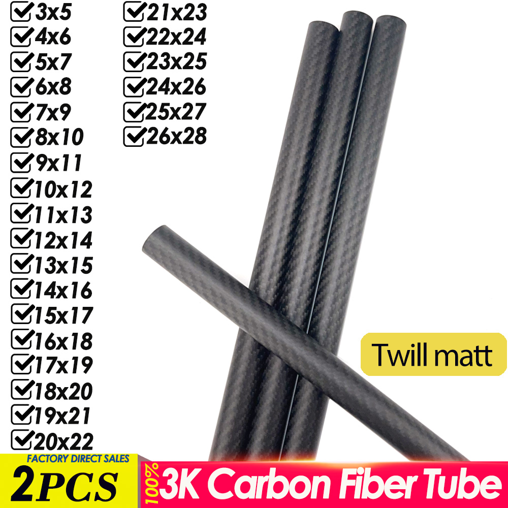 Rc Hobby Japan - 1/2 Stuks 3K Pure Koolstofvezel Buis