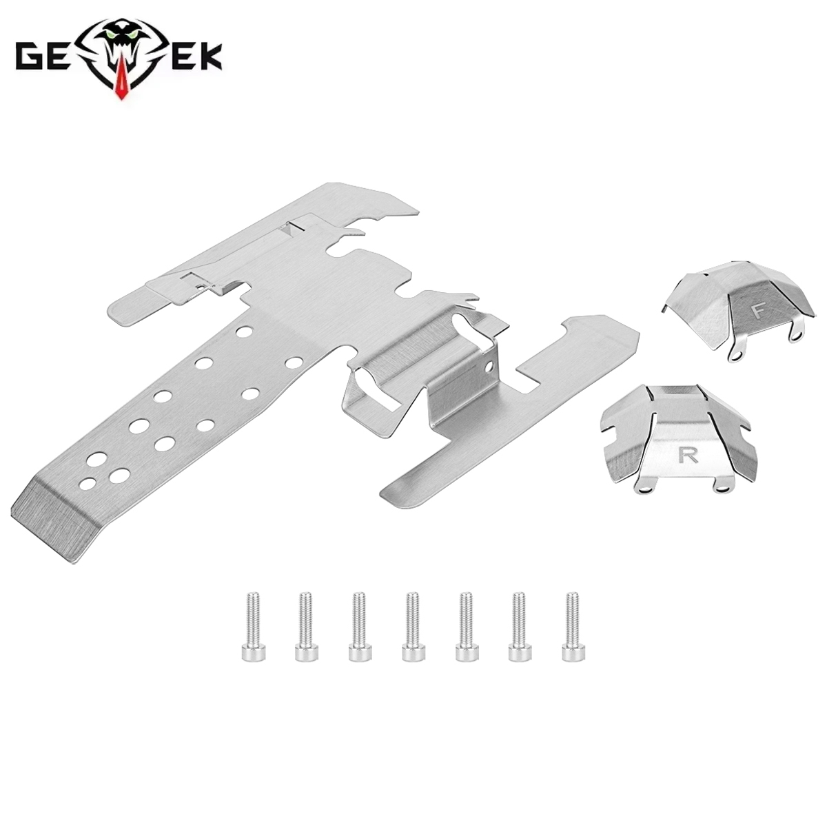 Rc Hobby Room - Roestvrijstalen skidplate chassisbeschermingsset voor 1/10 RC