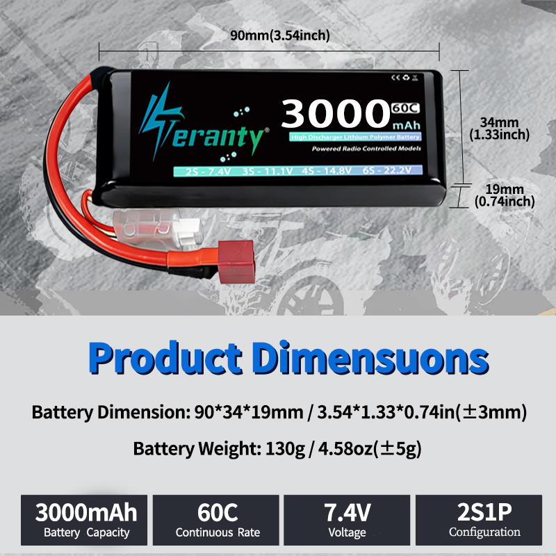 TERANTY 2S 3000mAh Lipo Batter - Rc Hobby Grade Car recensie en prijs
