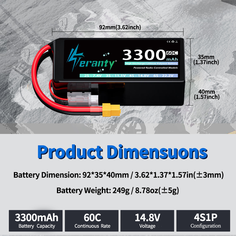 TERANTY 4S 3300mAh Lipo Batter - Lipo Battery 4S recensie en prijs