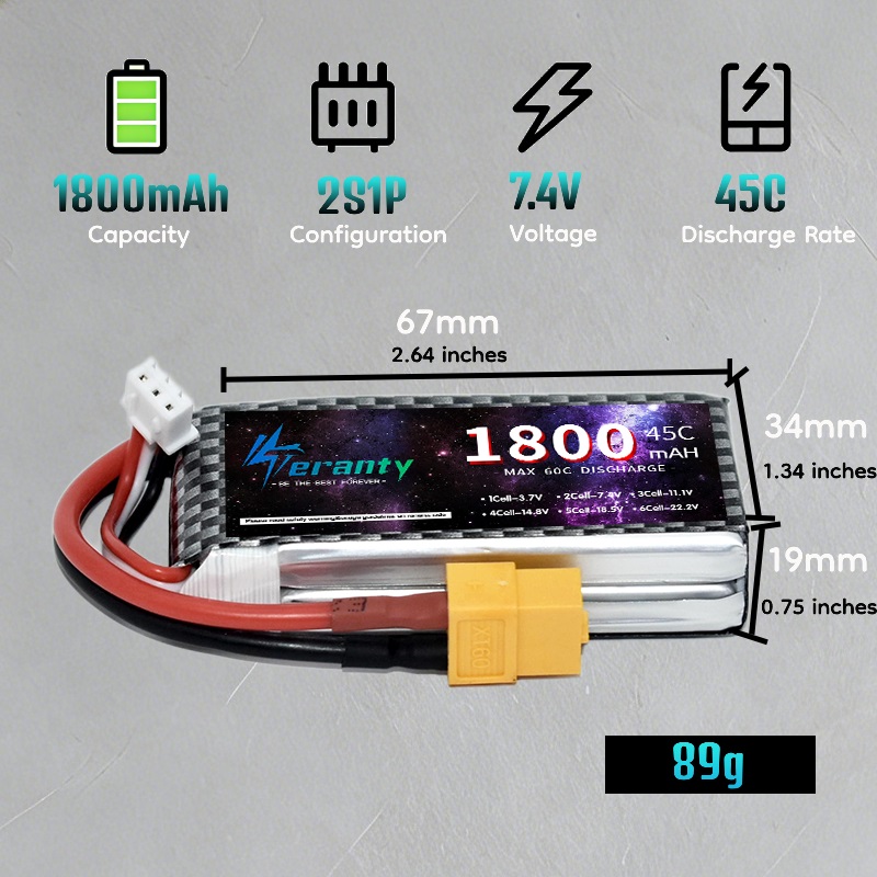 TERANTY 2S 3S 4S 1800mAh Lipo  - Lipo Battery 4S recensie en prijs