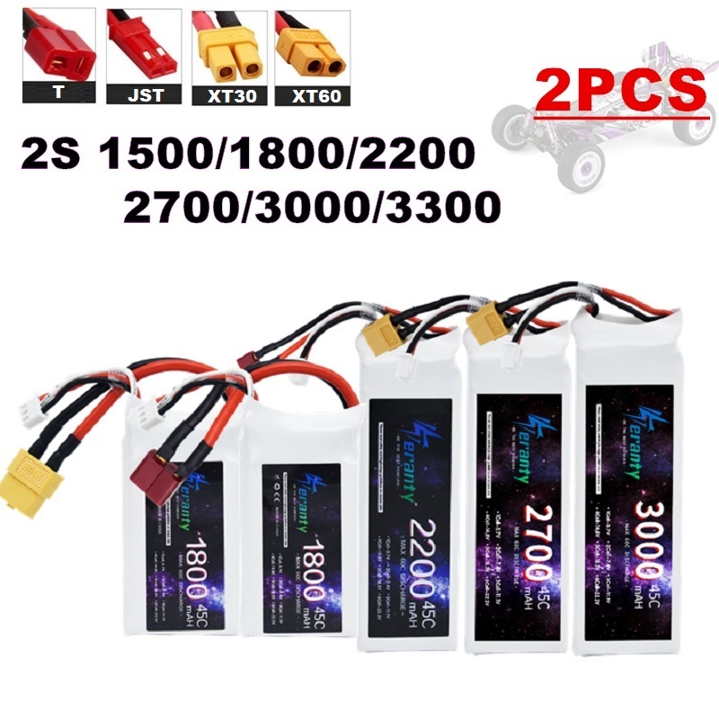 2 STKS 7.4 V Lipo 2 S Batterij - Rc Hobby Grade Car recensie en prijs