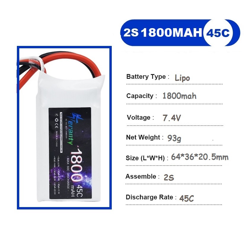 2 STKS 7.4 V Lipo 2 S Batterij - Rc Hobby Grade Car recensie en prijs