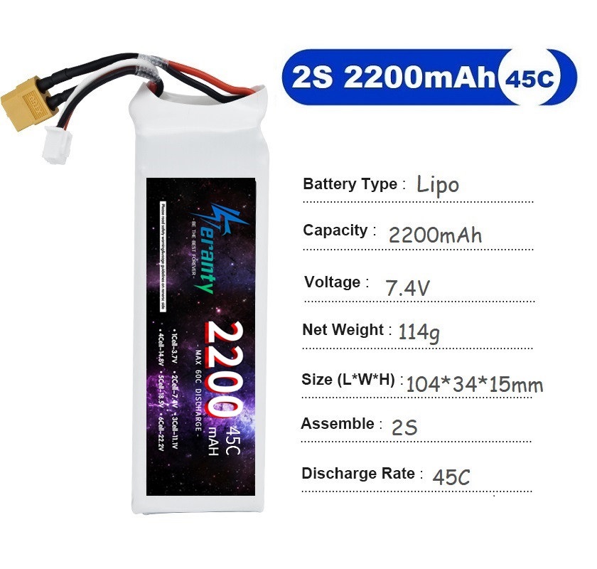 2 STKS 7.4 V Lipo 2 S Batterij - Rc Hobby Grade Car recensie en prijs
