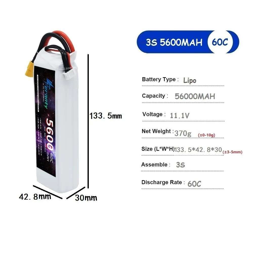 TERANTY 5600MAH 60C 2S 3S 4S 6 - Lipo Battery 4S recensie en prijs