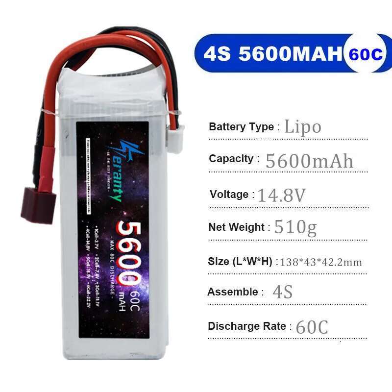 TERANTY 5600MAH 60C 2S 3S 4S 6 - Lipo Battery 4S recensie en prijs